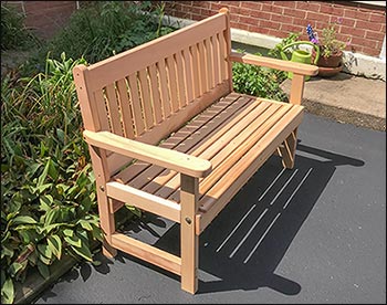 Red Cedar English Garden Bench