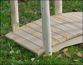 White Cedar Unstained Single Rail Bridge