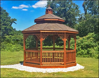 Red Cedar Double Roof Octagon Gazebos