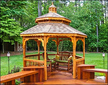 Red Cedar Double Roof Octagon Gazebos