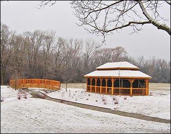 Red Cedar Double Roof Oval Gazebos