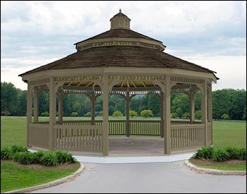 Vinyl Double Roof Dodecagon Gazebos