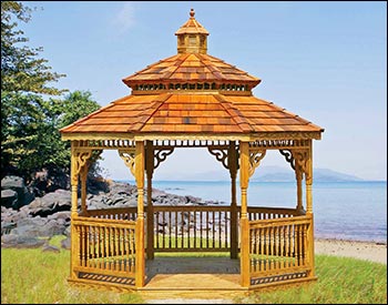 Treated Pine Double Roof Octagon Gazebos