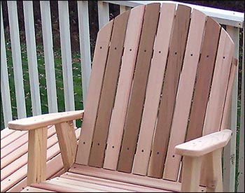 Red Cedar Blue Mountain Fanback Glider Chair