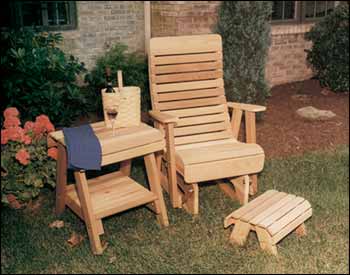 Red Cedar Royal Highback Glider Chair