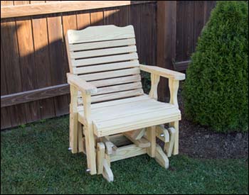 Treated Pine Crossback Glider Chair