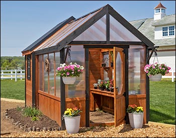 Red Cedar Shed Style Greenhouse