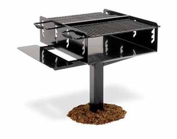 Bi-Level Park Grill w/ Utility Shelf