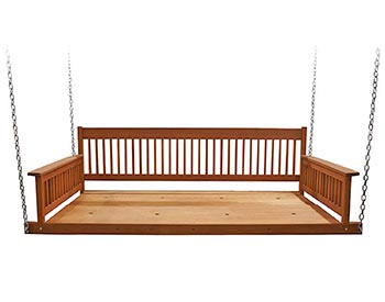 Red Grandis Porch Swing Day Bed