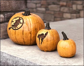 Concrete Stone Halloween Pumpkins (Set of 3)