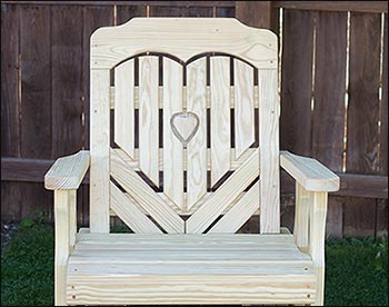 Treated Pine Heartback Glider Chair