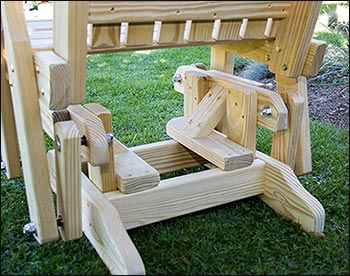 Treated Pine Heartback Glider Chair