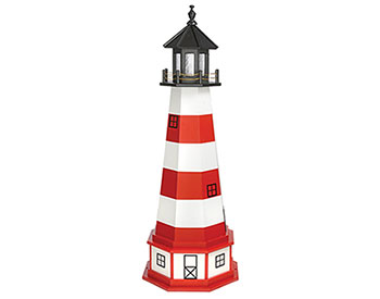 Poly Lumber/Wooden Hybrid Assateague Lighthouse Replica with Base