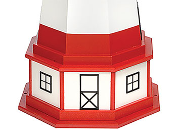 Poly Lumber/Wooden Hybrid Assateague Lighthouse Replica with Base