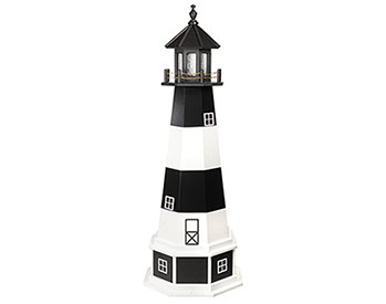 Poly Lumber/Wooden Hybrid Bodie Island Lighthouse Replica with Base