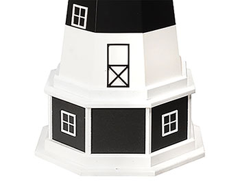 Poly Lumber/Wooden Hybrid Bodie Island Lighthouse Replica with Base