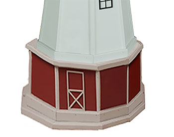 Poly Lumber/Wooden Hybrid Cape Florida Lighthouse Replica with Base