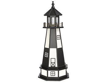 Poly Lumber/Wooden Hybrid Cape Henry Lighthouse Replica with Base