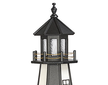 Poly Lumber/Wooden Hybrid Cape Henry Lighthouse Replica with Base