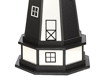 Poly Lumber/Wooden Hybrid Cape Henry Lighthouse Replica with Base