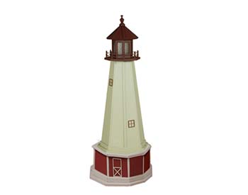 Poly Lumber/Wooden Hybrid Cape May Lighthouse Replica with Base