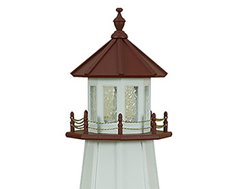 Poly Lumber/Wooden Hybrid Marblehead Lighthouse Replica with Base