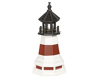 Poly Lumber/Wooden Hybrid Montauk Lighthouse Replica with Base