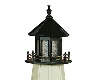 Poly Lumber/Wooden Hybrid Split Rock Lighthouse Replica with Base
