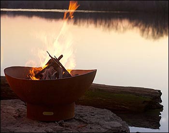 Carbon Steel Curved Fire Pit