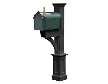Kenosha Vinyl Mailbox Post w/ Newspaper Box