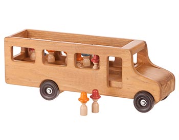 Maple School Bus with People
