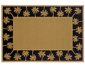 Lanai Palm Rug - Black