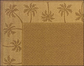 Lanai Palm Rug - Brown