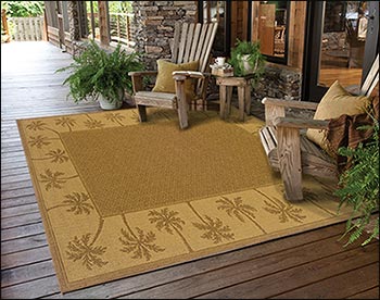 Lanai Palm Rug - Brown