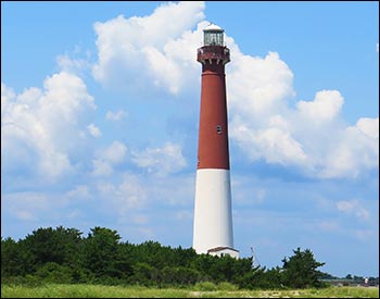 Poly Lumber/Wooden Hybrid Barnegat Lighthouse Replica with Base