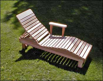 Red Cedar Highback Contoured Chaise Lounge