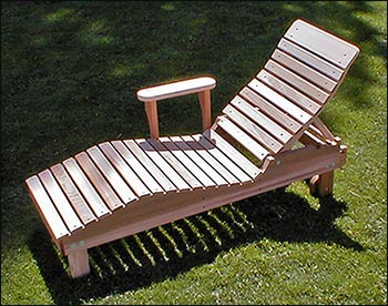 Red Cedar Highback Contoured Chaise Lounge