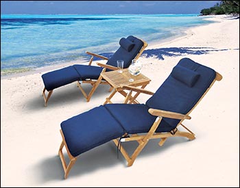 Teak Reclining Steamer