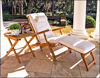 Teak Reclining Steamer
