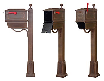 Aluminum Kingston Curbside Mailbox with Newspaper Tube