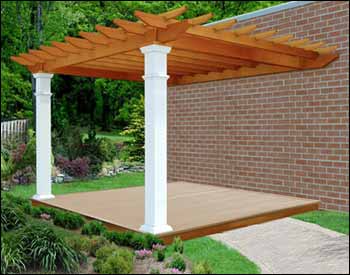 Red Cedar Wall Mounted Oasis Pergola