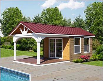 Vinyl Open Rectangle Pool House