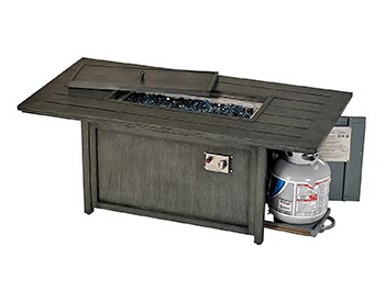 Aluminum 61" Rectangular Fire Table