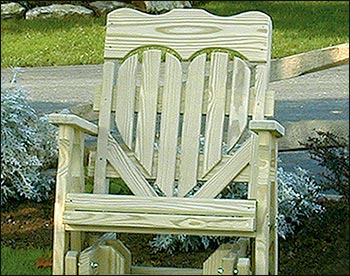 Treated Pine Heartback Single Glider