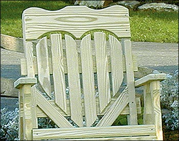 Treated Pine Heartback Single Glider