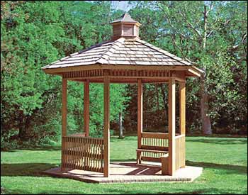 Wood Single Roof Orchard (Hexagon) Pavilions