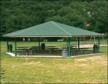 Wood Single Roof Orchard (Hexagon) Pavilions