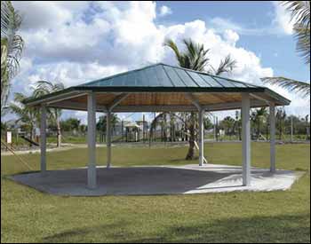 Steel Frame Single Roof Orchard (Hexagon) Pavilions