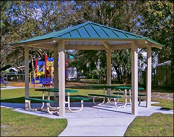 All Steel Single Roof Orchard (Hexagon) Pavilions