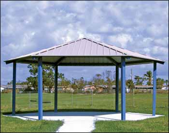 All Steel Single Roof Orchard (Hexagon) Pavilions